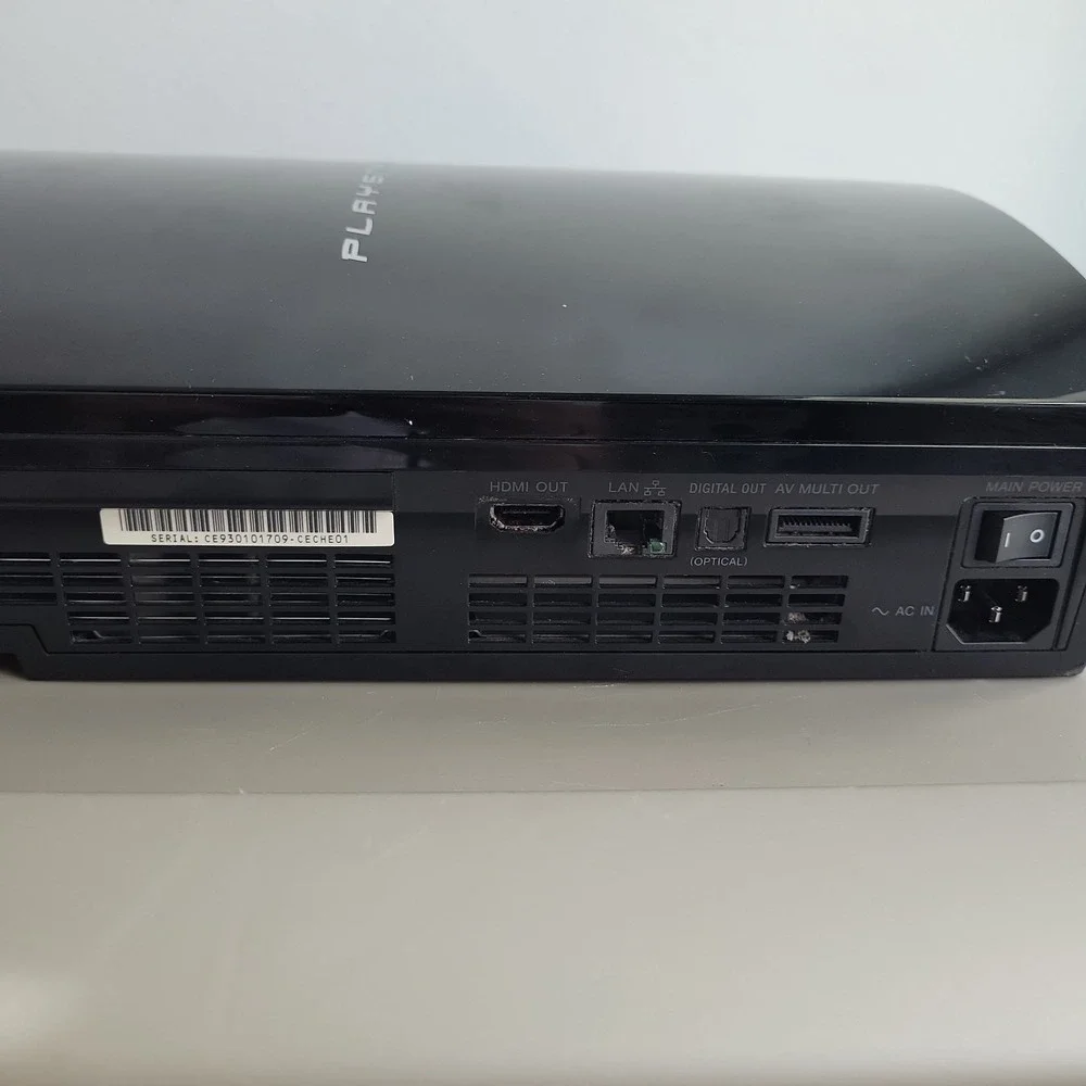 Sony PlayStation 3 PS3 Fat Console Piano Black 80GB Model CECHL01 -Read Descript